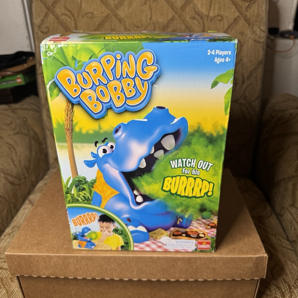 Burping Bobby Hippo Game by Goliath 2-4 Players, Ages 4+